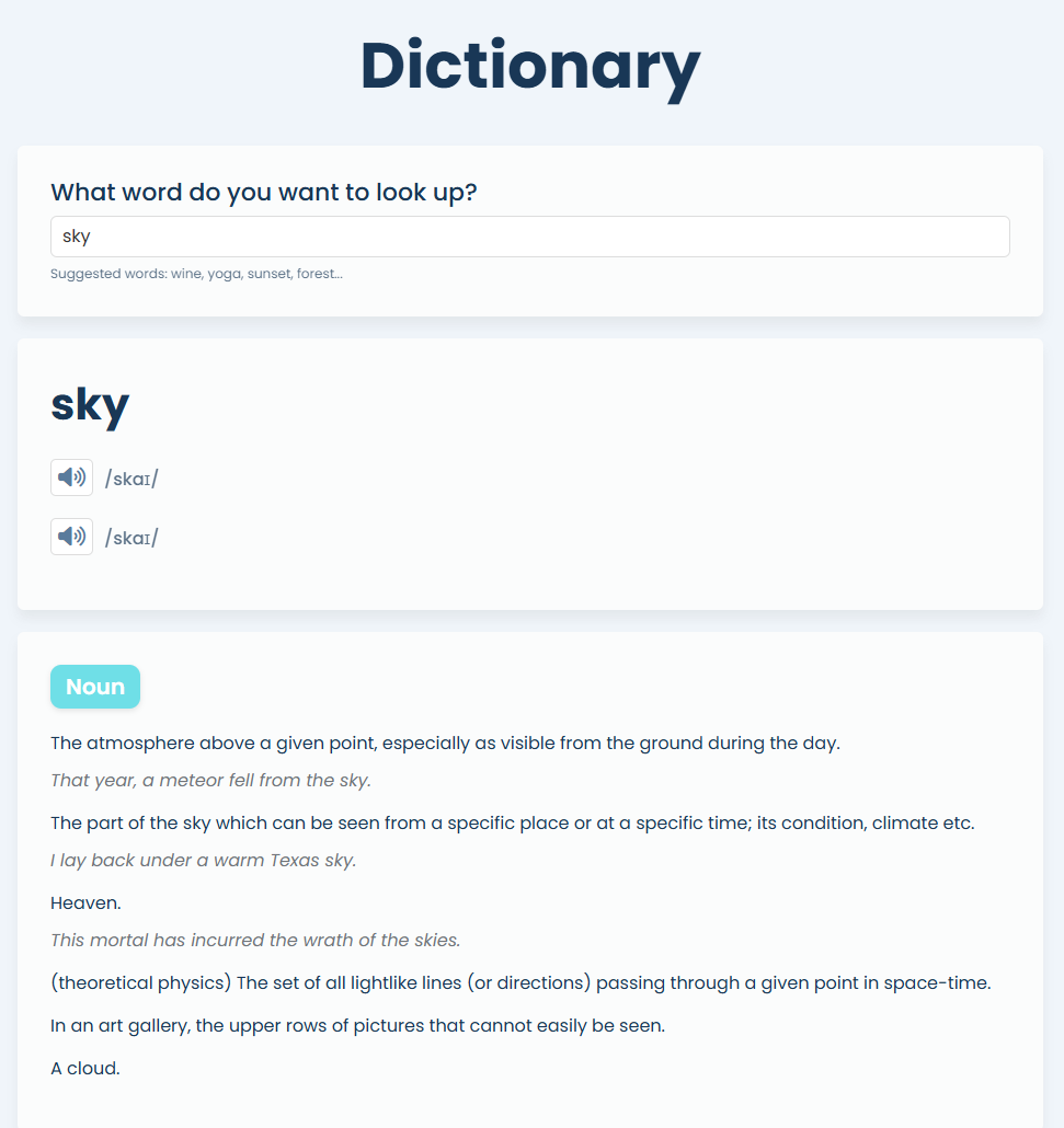 Dictionary app photo